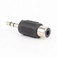 Adaptador de audio estéreo macho a RCA hembra de 3,5mm niquelado