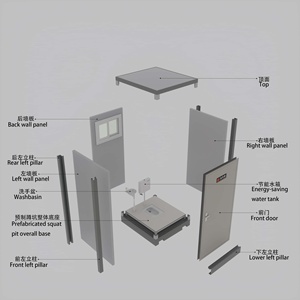Maison préfabriquée modulaire portable XH avec douche pour atelier, hôpital, appartement, extérieur, public, design moderne, écologique - Product Image 2