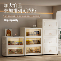 Chambre à coucher transparente pliante coulissante porte utilitaire organisateur de placard bacs de rangement en plastique avec couvercles conteneurs de stockage empilables