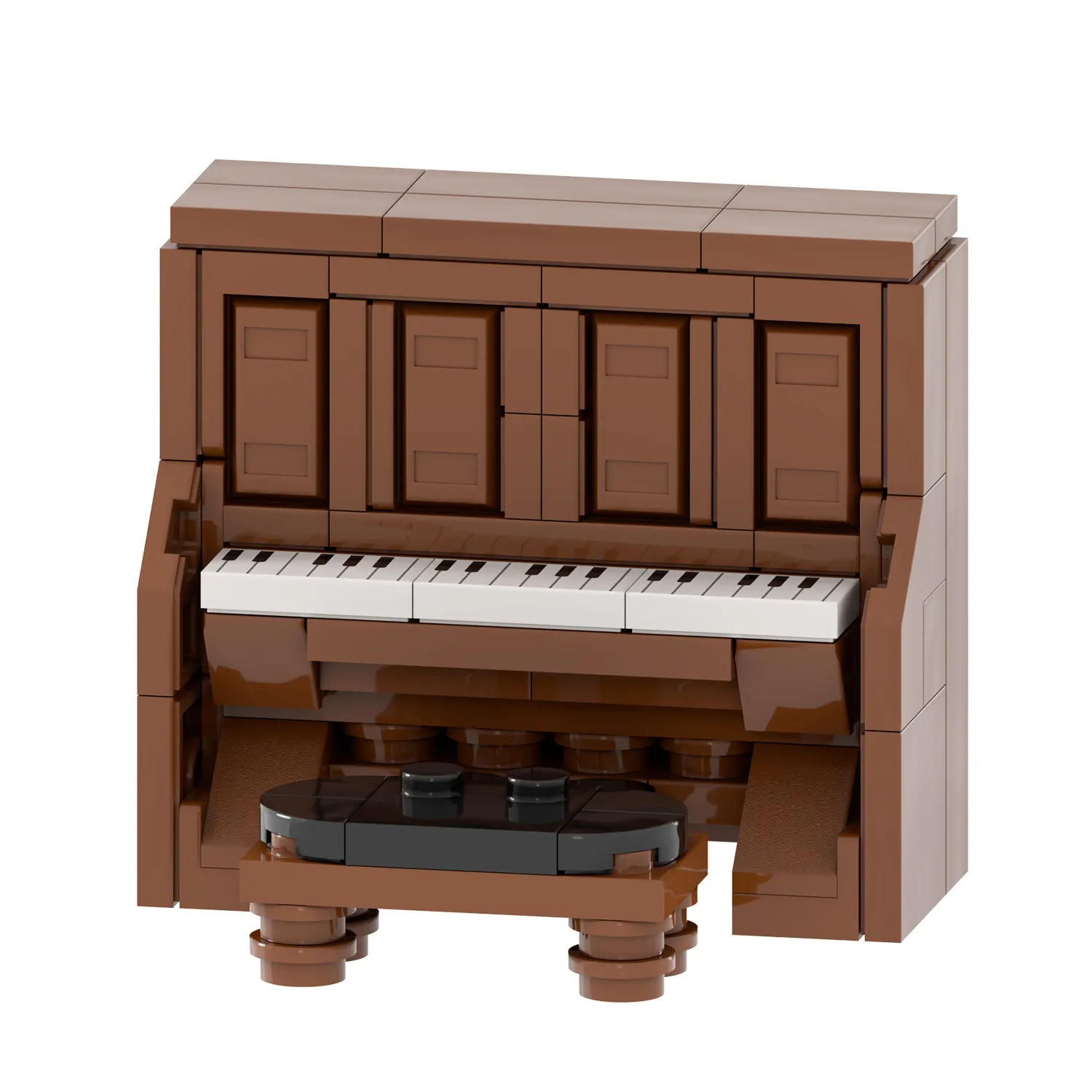 MOC4080 선술집 피아노 벽돌 전시 도시 가구 시리즈 모델 플라스틱 leguoguo 빌딩 블록 101PCS 세트 어린이 장난감