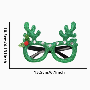 Lunettes de fête de Noël fantaisie rouges style lettre, décoratives, pour intérieur, fournitures de fête, thème Noël - Product Image 5