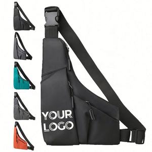 Bolso cruzado impermeable de gran capacidad al por mayor, bolso de pecho triangular antirrobo con logotipo personalizado, estilo moderno - Product Image 1
