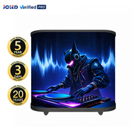 Mesa de DJ LED Móvil con Pantalla Plegable P1.86 P2.5, Pantalla de Gráficos de Barra LED para Tiendas Minoristas y Discotecas