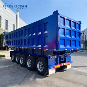 High Quality 5 Axle 35/40/45 Cbm 40 50 60 Ton Hydraulic Dump Trailer Rear End Tipper Truck Semi Trailer