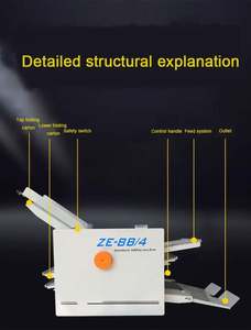 Máquina Plegadora <span class=keywords><strong>de</strong></span> Papel Automática <span class=keywords><strong>de</strong></span> Alta Velocidad para Fabricación <span class=keywords><strong>de</strong></span> Folletos y Documentos, Modelo ZE-8B/4 - Product Image 5