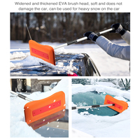 Brosse à neige et grattoir à glace extensibles en EVA, outil doux anti-rayures pour le nettoyage du toit et du pare-brise des SUV