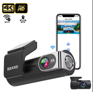자동차 용 미니 4K 대시 캠 비디오 카메라 전면 및 후면 듀얼 렌즈 4k 대시 카메라 4k + 2k 대시 캠 GPS 와이파이 자동차 <span class=keywords><strong>DVR</strong></span> HD 4k 대시 캠 - Product Image 2