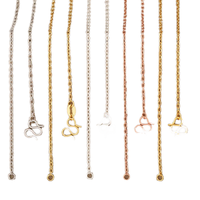 Chaîne en acier inoxydable 316 Gaovo, plaquée or 24 carats, anti-ternissement, à maillons fins, pour femmes, fabrication de bijoux DIY, vente en gros