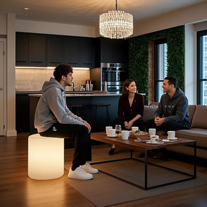 Lámpara de Columna LED Solar, Impermeable, Recargable, para Muebles, Silla, Taburete, para Cafetería, Tienda, Hotel, Boda, Alquiler, Fiesta - Product Image 2