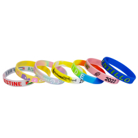 Prix d'usine Bonne qualité Logo imprimé personnalisé Bracelets en caoutchouc souple
