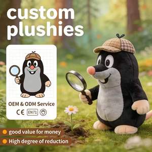 Peluche personnalisée en gros de la souris détective, jouet en peluche mignon pour enfants, idéal pour cadeau d'aventure et collection - Product Image 1