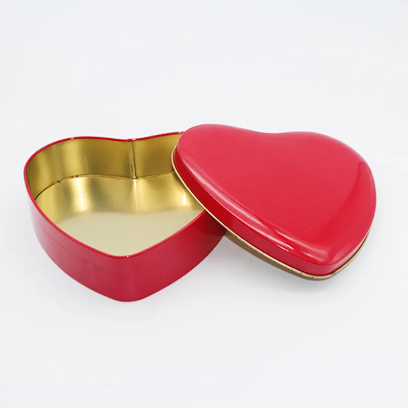 China Hersteller guten Preis Herzform süße Süßigkeiten Schokolade Metall dose Valentinstag Weihnachts geschenk Keks Keksdose Box