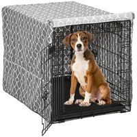 Couverture universelle de cage pour chien de compagnie Housses de protection de caisse en fil métallique pour petits et grands chiens Couverture de cage pour animaux de compagnie imperméable à l'extérieur