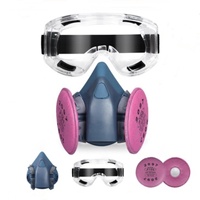 Masque 7502 avec 2097 cartouches en coton avec lunettes Respirateur demi-poussière pour la peinture et le soudage