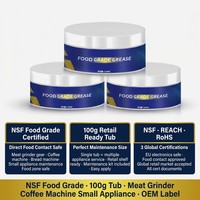 Graisse alimentaire de qualité NSF, pot de 100g, pour hachoir à viande, machine à café, machine à pain, batteur sur socle, étiquette personnalisée OEM, faible MOQ, usine