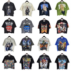 Camiseta Meichao BKYS Retro Hip Hop con Estampado de Personajes y Pedrería, de Algodón, Manga Corta, Corte Holgado, Estilo Urbano, Casual y Moderno para Verano - Product Image 2