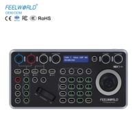 Controlador de PTZ FEELWORLD KBC20, Teclado con Soporte PoE, Construcción Metálica Resistente al Desgaste, Logotipo Personalizado para Transmisión en Vivo