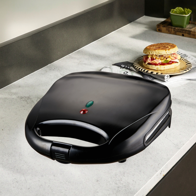 Electric Household Kitchen Toaster Panini Press Waffle Cone Maker Non-Stick Coated Waffle Sandwich Maker
