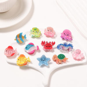 Golais Jewelry - Pinzas para el pelo pequeñas de acrílico con animales marinos coloridos, divertidas, estilo cuento de hadas, accesorios laterales para flequillo, para <span class=keywords><strong>mujer</strong></span>, fiesta, hogar - Product Image 1