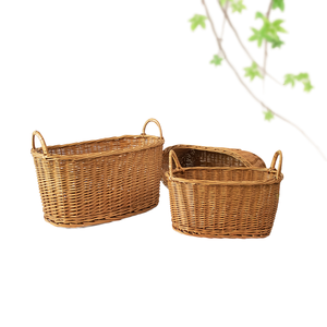 Hand-woven Simple Style <b>Bamboo</b> <b>Basket</b> Eco-friendly Multifunctional Design for Food Storage in Restaurants Picnics Kitchens - Product Image 3