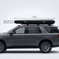 [Ultra Slim 8cm] Aluminium-Hartschalen-Dachzelt im Dreieck-Keil-Stil für Overlanding SUV LKW
