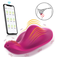 Tragbarer Slip-Vibrator mit App-Steuerung Unsichtbares Design Leise Klitorisstimulation Ferngesteuerte Vibration Sexspielzeug für Frauen Paare