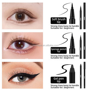 Embout de cheveux fins de 1mm, emballage noir et blanc, eyeliner liquide imperméable et résistant aux taches, longue durée, 24 h, logo personnalisé - Product Image 4
