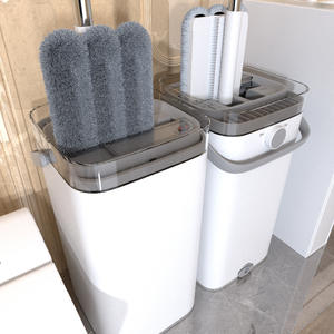 Custom Zero Dirty Water <b>Flat</b> <b>Mop</b> With Wringer For Wooden Floors Home Use Warm White Gray Rectangle 2.3kg - Product Image 5