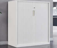Petit classeur latéral en fer à 2 portes avec volets roulants en acier Design Rangement de bureau Classeur en métal