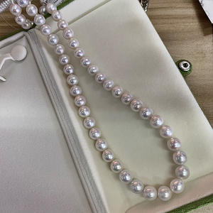 Collar de Perlas Clásico Ni Ni de 9-10 mm, Joyería Elegante y Sencilla con un Diseño de Aurora que Desaparece de un Círculo Casi Perfecto - Product Image 3