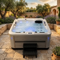 Jacuzzi Exterior para 4 Personas con 60 Jets y Desinfección con Ozono