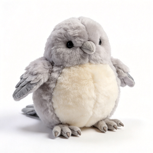 Venta Directa de Fábrica, Juguete de Peluche de Animal Adorable, Juguete de Peluche de Pájaro Gris Redondo en Oferta, Muñeco de Pájaro Realista, Peluche Personalizado - Product Image 3