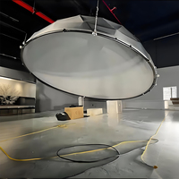 Dôme de projection sphérique immersif avec structure en tuyaux de fer |   Écran de projection interne pour cinéma |   Dôme de planétarium pour musées et cinémas 5D