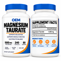 Capsules de Taurate de Magnésium OEM Personnalisées en Gros sous Marque Privée pour Marques de Compléments Alimentaires – Soutien à la Relaxation, Fabrication par Contrat
