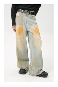 بنطلون جينز رجالي عالي الجودة بتصميم أمريكي عتيق مريح وواسع الساق مع تفاصيل متعددة الوظائف - Product Image 6