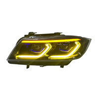 Accessoires automobiles SJC pour BMW Série 3 E90 E91 2005-2012 V2, phares avant à double couleur jaune/blanc, système d'éclairage DRL