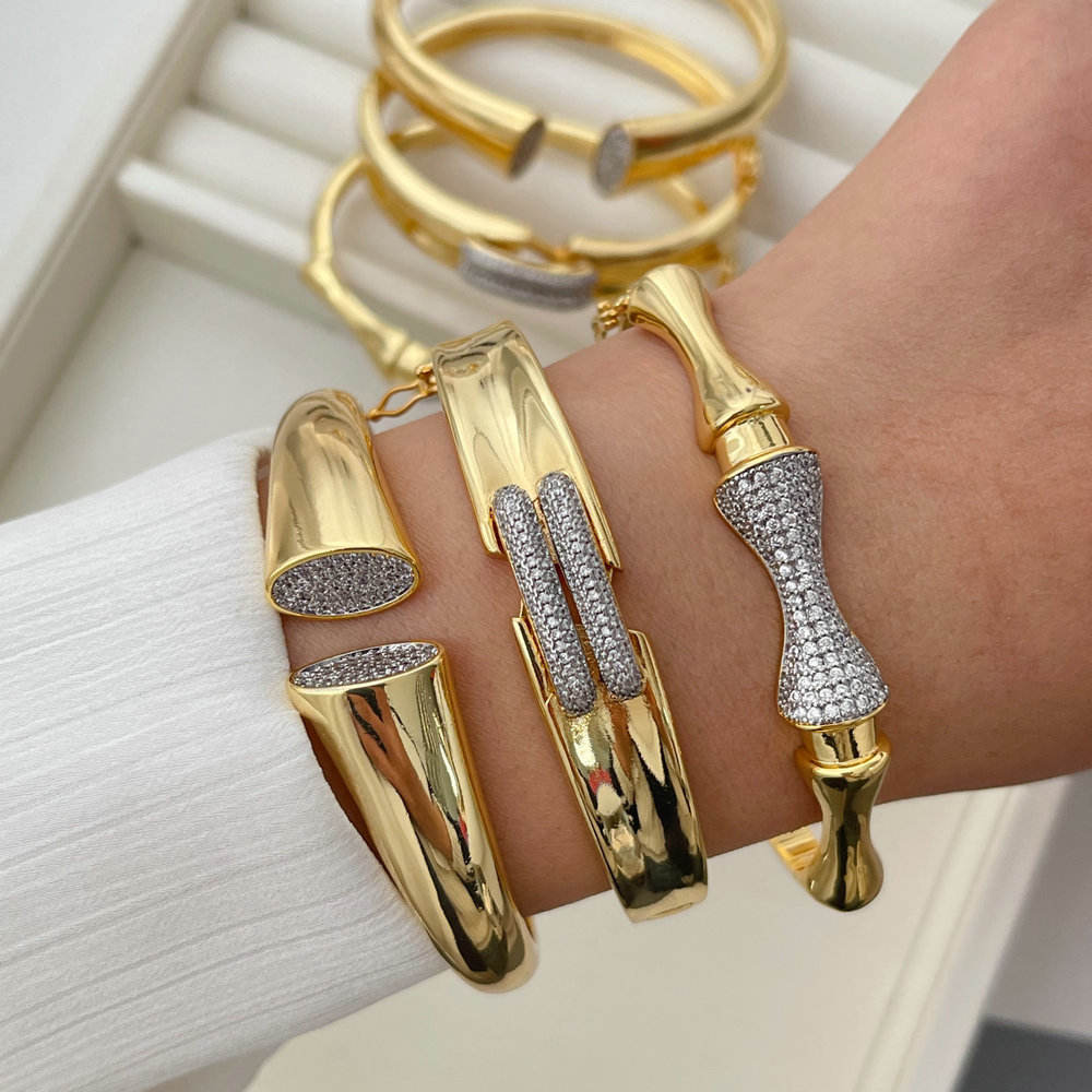 Latest Design Gold Bangles New Trendy Cuff Models