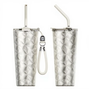 Coffrets cadeaux personnalisés pour femmes, tasses à sublimation avec couvercle et poignée, en acier inoxydable <span class=keywords><strong>isotherme</strong></span>, souvenirs de mariage, tasses à boire, cuillère - Product Image 1