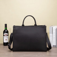 Nouvelle mallette vintage pour homme, sac à main d'affaires rétro haut de gamme en PU de style européen-américain, sacoche décontractée et tendance pour ordinateur portable de grande capacité