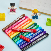 Marqueur de peinture 12 couleurs lavable non toxique avec stylo aquarelle jumbo pour l'école