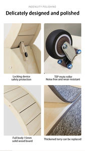 CATSOUL gatto legno ruota da corsa silenzioso tapis roulant giocattoli interattivi ruota esercizio simpatico gatto mobili giocattolo per animali gatti - Product Image 6