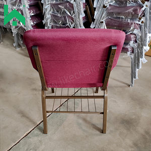 Silla de teatro entrelazada moderna, venta al por mayor, muebles de tela apilables baratos para iglesia, comedor, hotel y uso hospitalario - Product Image 2