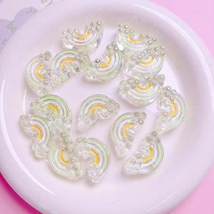 High-Quality UV Iridescent Colorful Resin <b>Beads</b> with Vertical Holes DIY Cute Rainbow <b>Acrylic</b> <b>Beads</b> for Phone Straps - Product Image 6