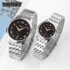 SKMEI 9272 nouvelle version mode Couple montre-bracelet de luxe <span class=keywords><strong>montres</strong></span> à Quartz hommes femmes amoureux OEM & ODM strass - Product Image 1