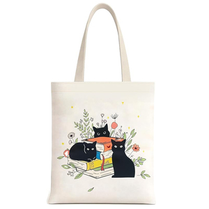 Bolsas de Compra de Lona de Algodón Reciclado con Logotipo Personalizado en Color de Ujoy Gift, Bolsas de Mano con Estampado - Product Image 1