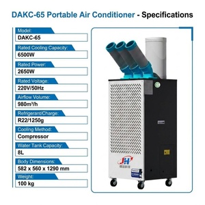 Portable <b>AC</b> 18000 BTU High Performance Outdoor & Commercial Use Movable Air Conditioner High-Efficiency 22000 BTU Cooling Power - Product Image 2
