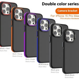 Funda Protectora para Teléfono Móvil <span class=keywords><strong>iPhone</strong></span> 17/16/15, Doble Color, TPU+PC, Antigolpes, con <span class=keywords><strong>Protector</strong></span> <span class=keywords><strong>de</strong></span> Cámara y Soporte, Nueva Aplicación 2025 - Product Image 5