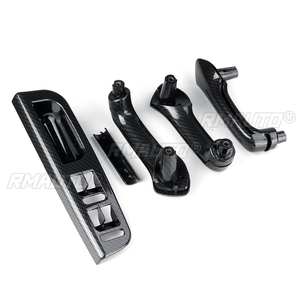 Juego de 5 Cubiertas Decorativas para Manijas Interiores de Puerta, Estilo Fibra de Carbono, para Volkswagen Bora Golf 4 MK4 Jetta 1999-2004 - Product Image 2