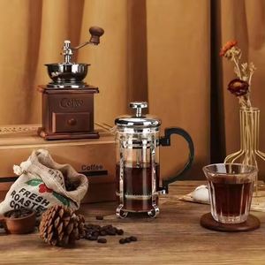 Coffee Accessories <b>Gift</b> <b>Box</b> High Quality Hot Sale Wood Manual Coffee Grinder with Glass French Press 2026 New Ideas - Product Image 2