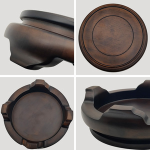 Jarrones vacíos hechos a medida, porcelana, bases redondas de ébano, teteras de arcilla púrpura, quemadores de incienso de piedra, adornos de caoba, artículos de madera - Product Image 4
